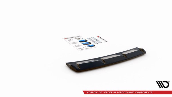 Maxton Central Rear Splitter For Audi S3 Sedan 8Y - Gloss Black