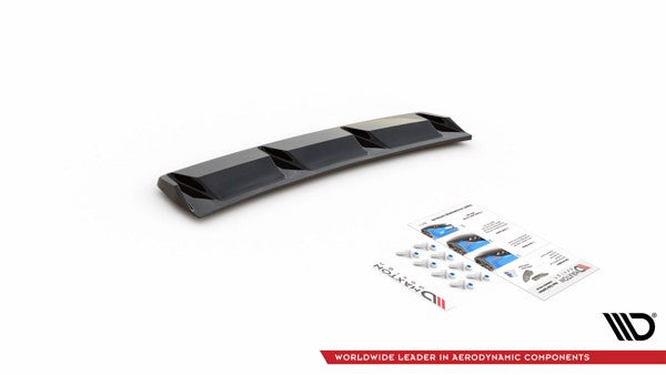 Maxton Central Rear Splitter For Audi S3 Sedan 8Y - Gloss Black