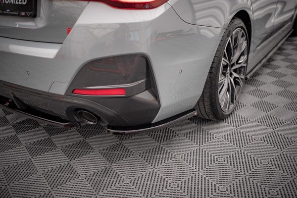 Maxton Rear Side Splitters V.1 BMW 4 Gran Coupe M-Pack G26 - Gloss Black