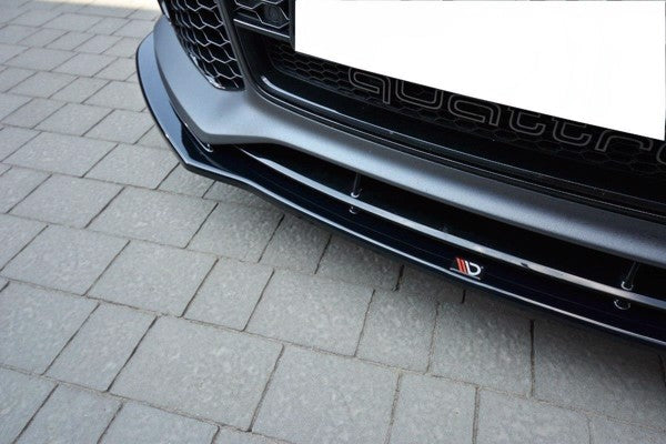 Maxton Front Splitter V.1 Audi RS7 Facelift - Gloss Black