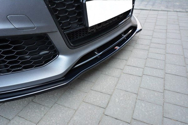 Maxton Front Splitter V.1 Audi RS7 Facelift - Gloss Black