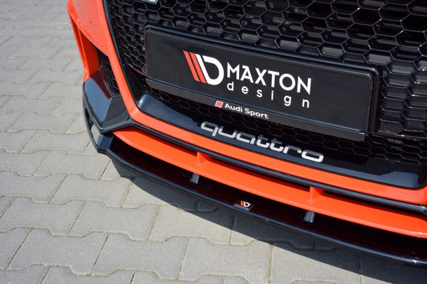 Maxton Front Splitter V.2 Audi TT RS 8S - Gloss Black