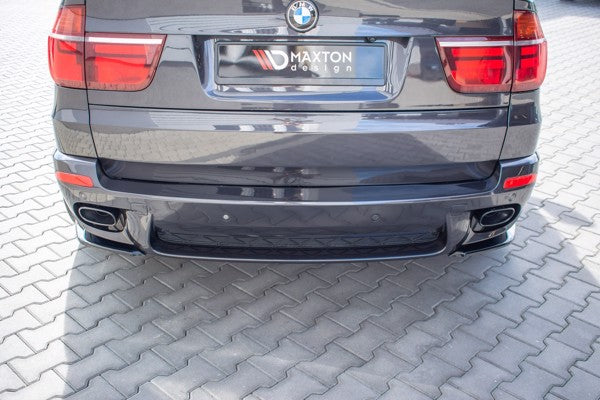 Maxton Rear Side Splitters For BMW X5 E70 Facelit M-Pack - Gloss Black