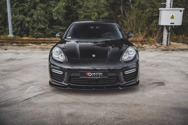 Maxton Front Splitter V.1 Porsche Panamera Turbo 970 Facelift - Gloss Black