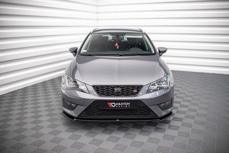 Maxton Front Splitter V.2 Seat Leon Fr / Cupra Mk3 - Gloss Black