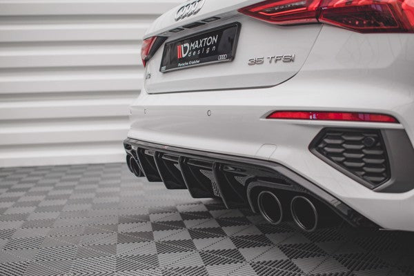 Maxton Rear Valance + Exhaust Ends Imitation Audi A3 S-Line Sportback 8Y