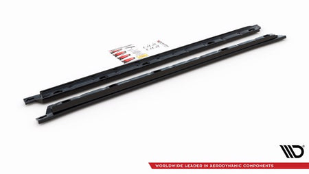 Maxton Side Skirts Diffusers Volkswagen Tiguan Mk2 - Gloss Black