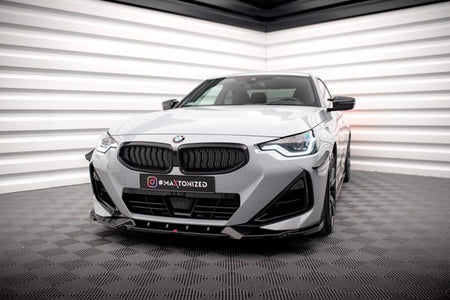 Maxton Front Splitter V.2 BMW 2 Coupe M-Pack / M240I G42 - Gloss Black
