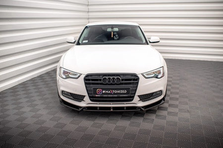 Maxton Front Splitter V.1 Audi A5 Coupe 8T Facelift - Gloss Black