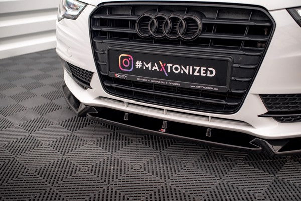 Maxton Front Splitter V.1 Audi A5 Coupe 8T Facelift - Gloss Black