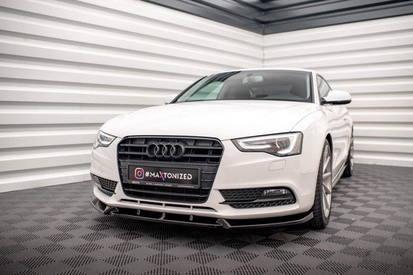 Maxton Front Splitter V.1 Audi A5 Coupe 8T Facelift - Gloss Black
