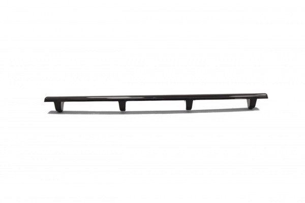Maxton Central Rear Splitter For BMW 4 F32 M-Pack (With Vertical Bars) - Gloss Black