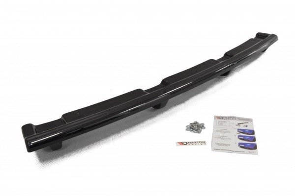 Maxton Central Rear Splitter For BMW 4 F32 M-Pack (With Vertical Bars) - Gloss Black