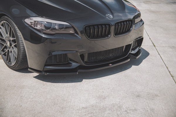 Maxton Front Splitter V.3 For BMW 5 F10/F11 M-Pack - Gloss Black