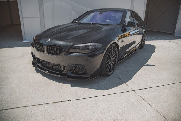 Maxton Front Splitter V.3 For BMW 5 F10/F11 M-Pack - Gloss Black