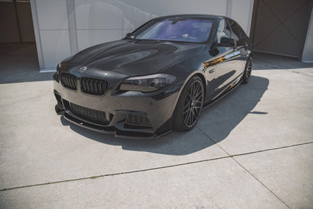 Maxton Front Splitter V.3 For BMW 5 F10/F11 M-Pack - Gloss Black