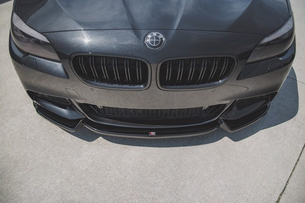 Maxton Front Splitter V.3 For BMW 5 F10/F11 M-Pack - Gloss Black