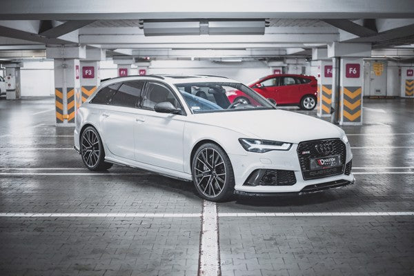 Maxton Front Splitter V.3 Audi RS6 C7 - Gloss Black