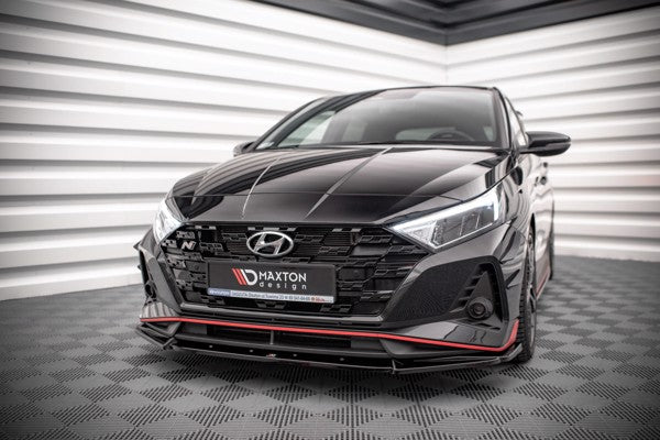 Maxton Front Splitter V.2 Hyundai I20 N Mk3 - Gloss Black