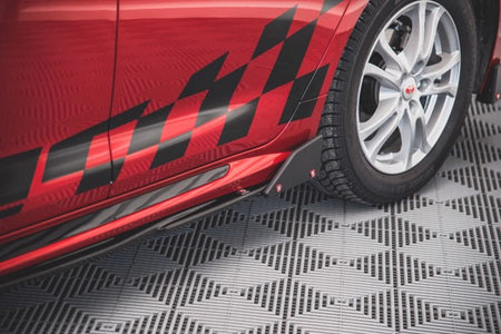 Maxton Side Skirts Diffusers V.1 + Flaps Toyota Corolla Gr Sport Hatchback Xii - Gloss Black