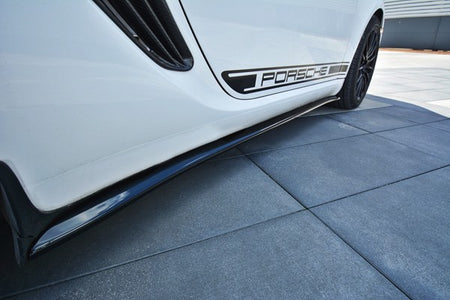 Maxton Side Skirts Diffusers Porsche Cayman S 987C  - Gloss Black