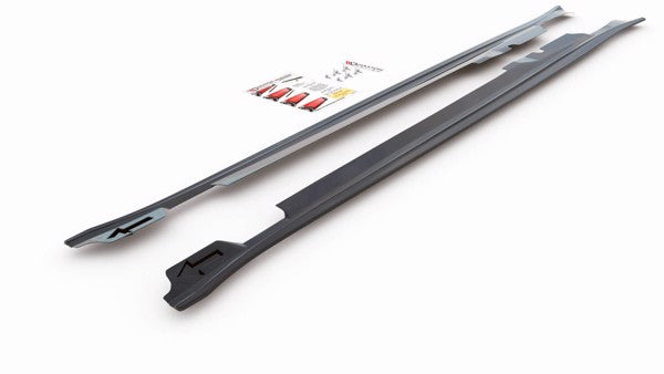 Maxton Side Skirts Diffusers V.2 Porsche Panamera Turbo 970 Facelift - Gloss Black
