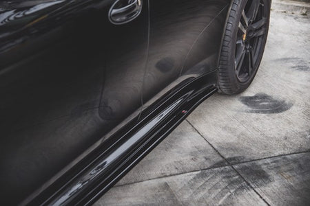 Maxton Side Skirts Diffusers V.2 Porsche Panamera Turbo 970 Facelift - Gloss Black