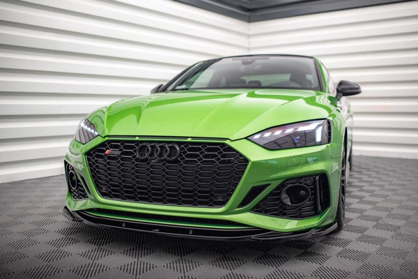 Maxton Front Splitter V.3 Audi RS5 F5 Facelift - Gloss Black