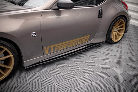 Maxton Street Pro Side Skirts Diffusers Nissan 370Z Nismo Facelift - Black