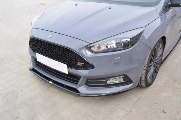 Maxton Front Splitter Ford Focus St Mk3 Fl (Cupra) - Gloss Black