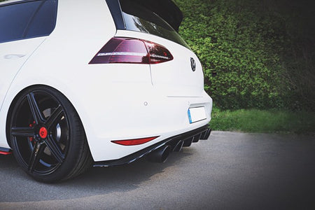 Maxton Rear Valance VW Golf Mk7 Gti Clubsport - Gloss Black