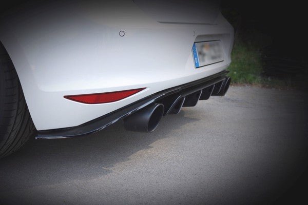 Maxton Rear Valance VW Golf Mk7 Gti Clubsport - Gloss Black