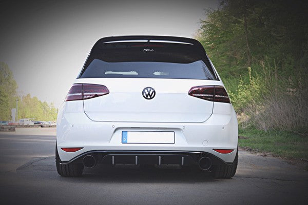 Maxton Rear Valance VW Golf Mk7 Gti Clubsport - Gloss Black