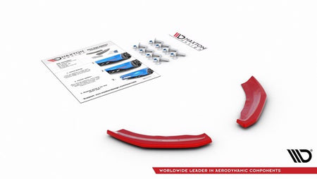 Maxton Rear Side Splitters VW Polo Mk6 Gti - Gloss Black