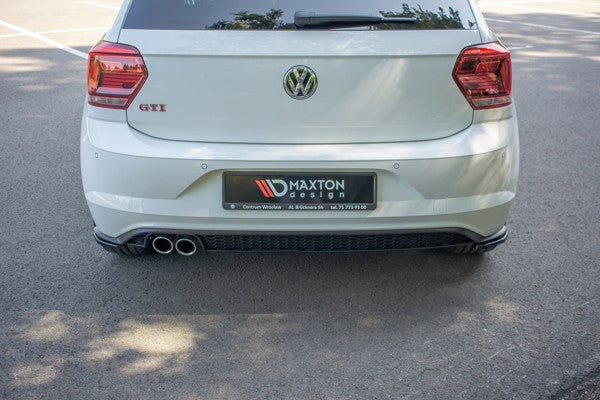 Maxton Rear Side Splitters VW Polo Mk6 Gti - Gloss Black