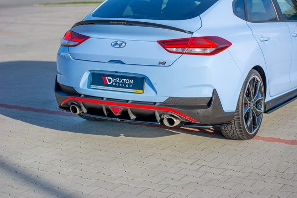 Maxton Central Rear Splitter Hyundai I30 N Mk3 Fastback  - Gloss Black
