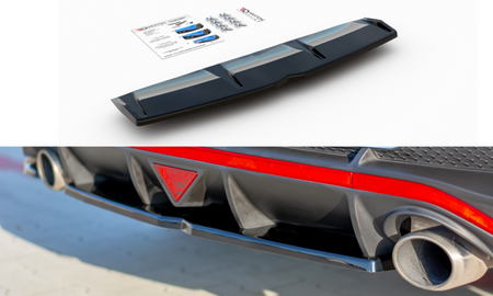 Maxton Central Rear Splitter Hyundai I30 N Mk3 Fastback  - Gloss Black