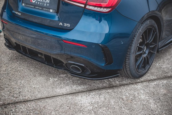Maxton Rear Side Splitters Mercedes A35 Amg Hatchback W177  - Gloss Black