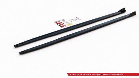 Maxton Side Skirts Diffusers Toyota Corolla Xii Touring Sports - Gloss Black