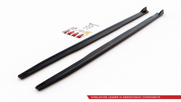 Maxton Side Skirts Diffusers Toyota Corolla Xii Touring Sports - Gloss Black