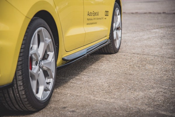 Maxton Side Skirts Diffusers Audi A1 S-Line Gb - Gloss Black