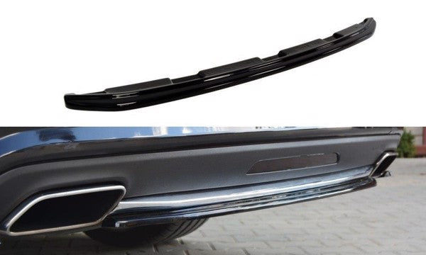 Maxton Central Rear Splitter Mercedes Cls C218 (Without A Vertical Bar) Amg Line - Gloss Black