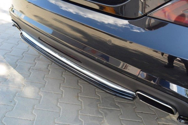 Maxton Central Rear Splitter Mercedes Cls C218 (Without A Vertical Bar) Amg Line - Gloss Black