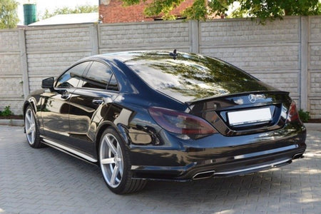 Maxton Central Rear Splitter Mercedes Cls C218 (Without A Vertical Bar) Amg Line - Gloss Black
