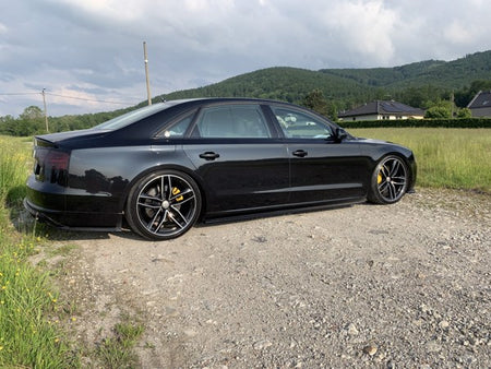 Maxton Side Skirts Diffusers Audi A8 Long D4 - Gloss Black