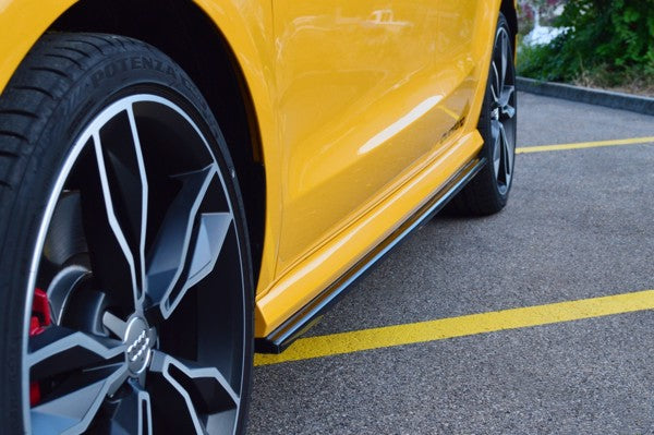Maxton Side Skirts Diffusers Audi S1 8X - Gloss Black