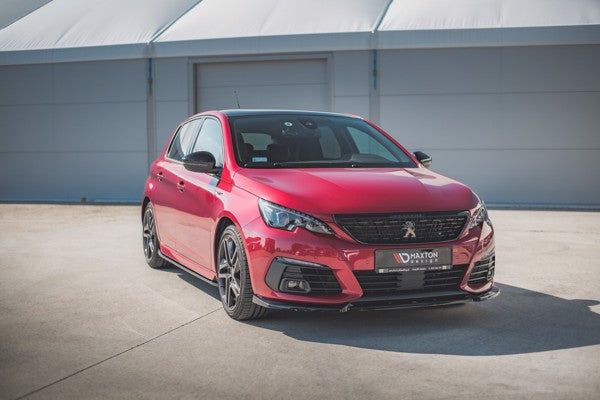 Maxton Front Splitter V.1 Peugeot 308 Gt Mk2 Facelift - Gloss Black