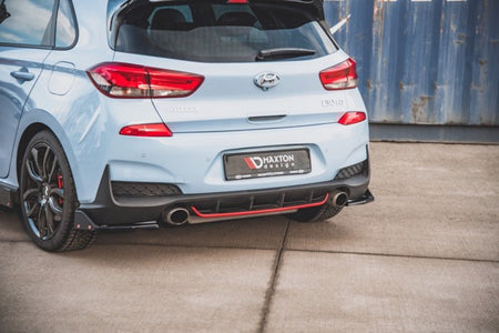 Maxton Rear Side Splitters + Flaps V.6 Hyundai I30 N Mk3 Hatchback - Gloss Black
