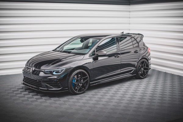 Maxton Side Skirts Diffusers V.1 Volkswagen Golf R Mk8 - Gloss Black