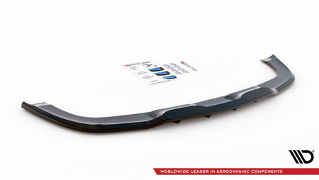 Maxton Central Rear Splitter (With Vertical Bars) Kia Xceed Mk1 - Gloss Black
